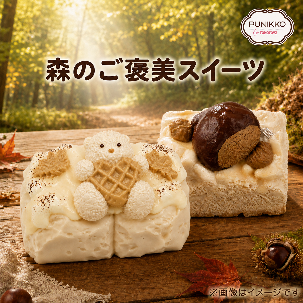 ご褒美ケーキ 9/3新発売>ぷにっこ 森のご褒美スイーツシリーズ – Tokotoyz
