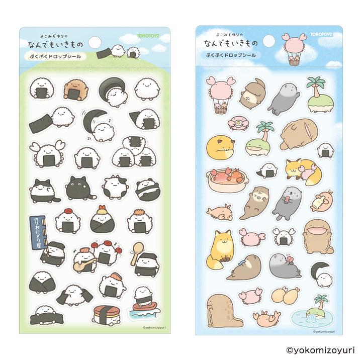 【予約品：12月中旬以降発送予定】なんでもいきもの ぷくぷくドロップシール