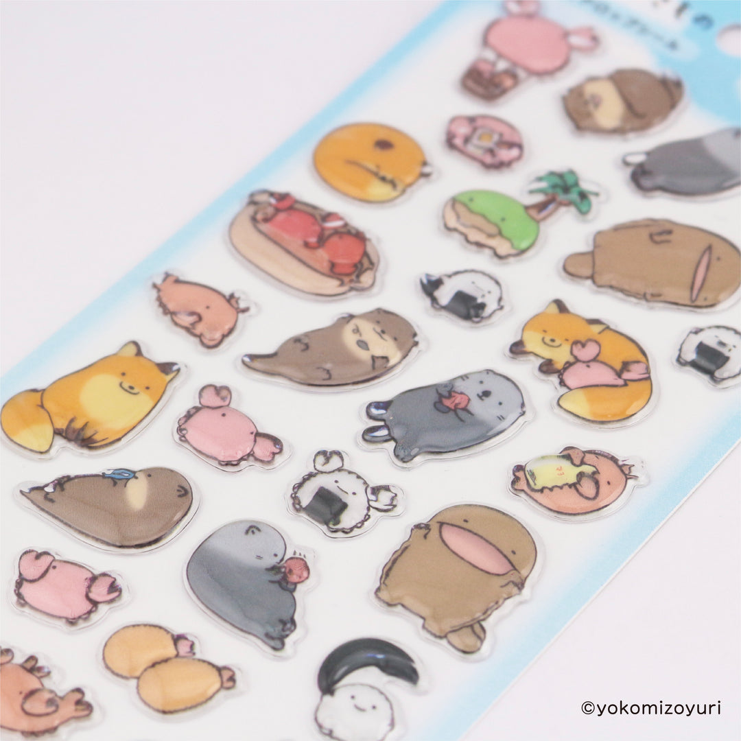 【予約品：12月中旬以降発送予定】なんでもいきもの ぷくぷくドロップシール