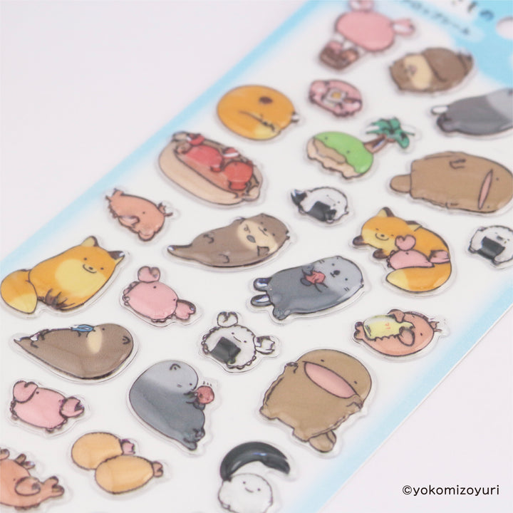 【予約品：12月中旬以降発送予定】なんでもいきもの ぷくぷくドロップシール