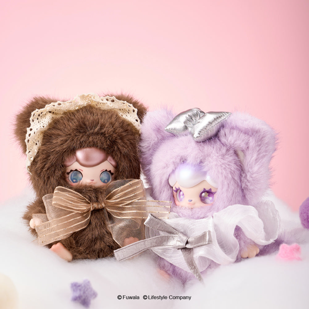 FUWALA（フワラ／キャラぬい）かばんチャームとしても可愛いぬいぐるみキーホルダーのショコラベアとラブリーフォックスが正面に写っているバナー画像