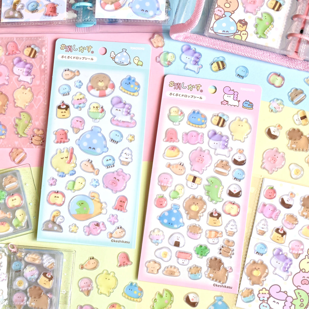 ＃消しかす。ぷくぷくドロップシール
