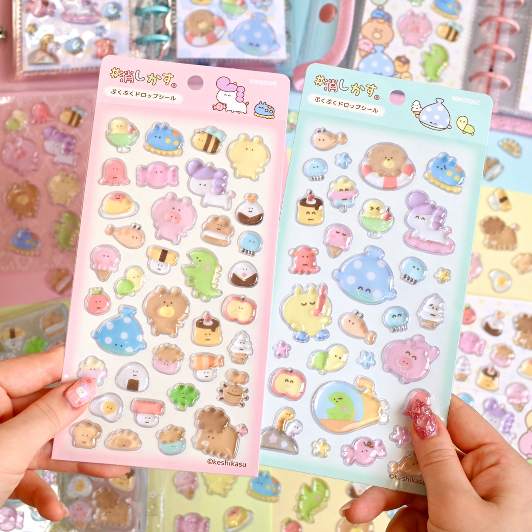 ＃消しかす。ぷくぷくドロップシール