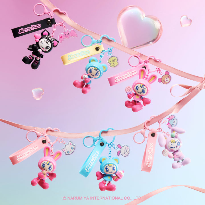 メゾピアノ（シークレットキャラチャーム）かばんチャームとしてもかわいいナルミヤキャラクターチャームが全種類写っているPC用のサブ画像