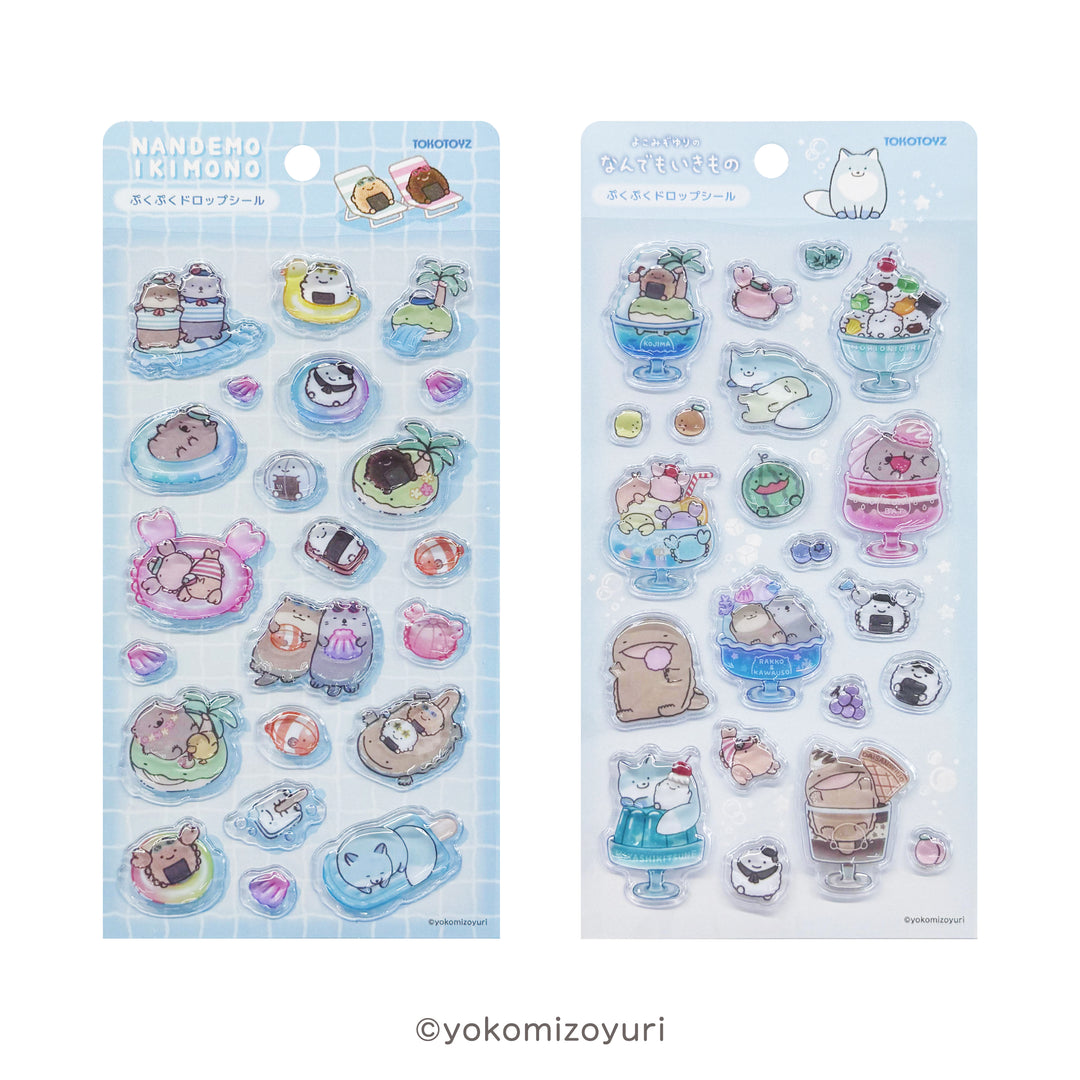 【予約品：7月中旬以降発送予定】なんでもいきもの ぷくぷくドロップシール（サマープール/ひんやりスイーツ）