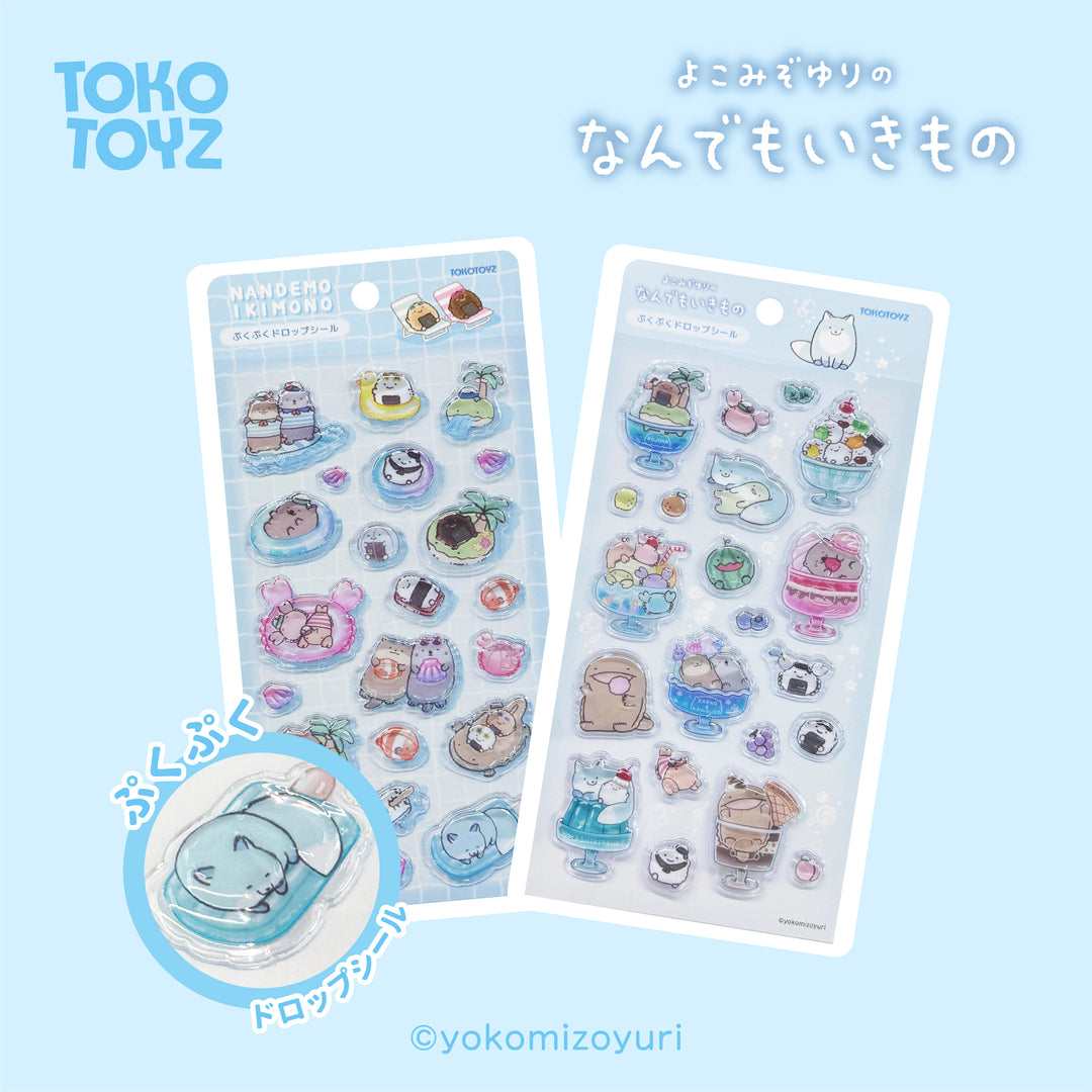 【予約品：7月中旬以降発送予定】なんでもいきもの ぷくぷくドロップシール（サマープール/ひんやりスイーツ）
