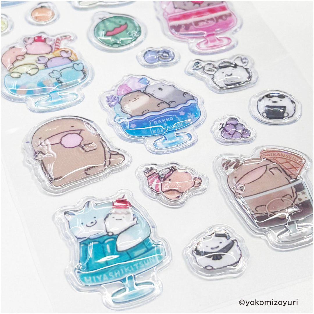 【予約品：7月中旬以降発送予定】なんでもいきもの ぷくぷくドロップシール（サマープール/ひんやりスイーツ）