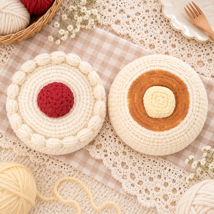 【予約品：11月下旬以降発送予定】ぷにっこ ストロベリーケーキ(ニット仕様)／バタースフレ(ニット仕様)